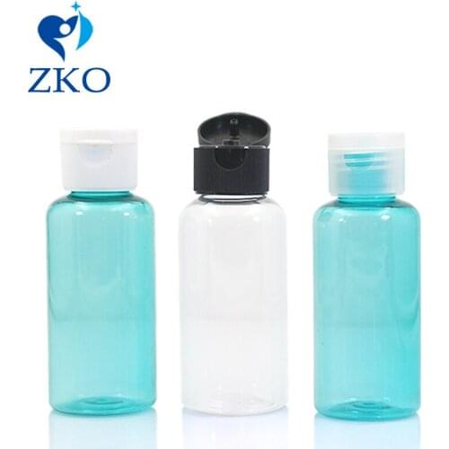 1pcs 80ml Plastic Flip Top Cap For Container Cosmetic Bottle Empty Transparent Plastic Shampoo Refillable Bottle Free Shipping