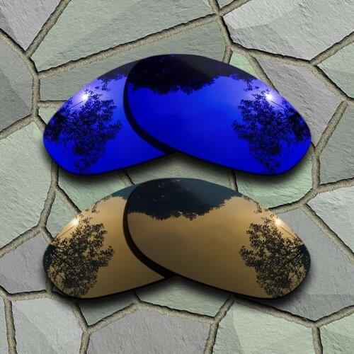 Violet Blue&Bronze Copper Sunglasses Polarized Replacement Lenses for Oakley Monster Dog