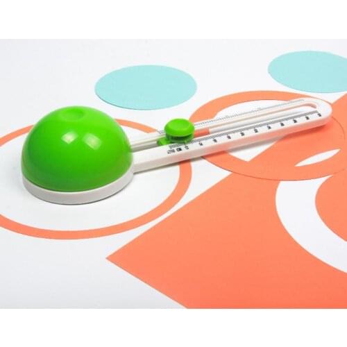 Paper Cutter Lightweight Circle Shape ABS Multicolor Rotary Circle Cutter for Paper-cutting Lover