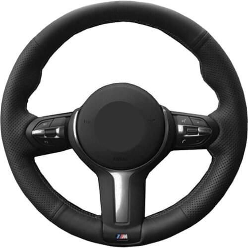 Hand Sewing Car Steering Wheel Cover Wrap Leather Suede For BMW M Sport F30 F31 F34 F10 F11 F07 X3 F25 F32 F33 F36 X1 F48 X2 F39