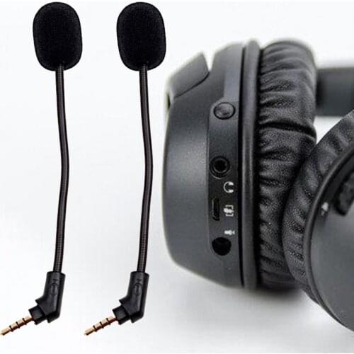 2Pcs Headphone Microphone Noise Reduction Detachable Flexible 3.5mm Headset MIC Replacement for Kingston HyperX Cloud Flight/S