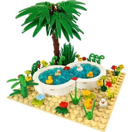 Ducks Farm Blocks MOC Creator Compatible Friends Building Bricks Construction 6 Farm Animals Toys for Children Juguetes Ninos