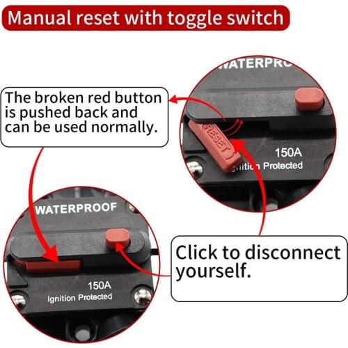 Marine Manual Waterproof Circuit Breaker For Marine Car F3875-150A