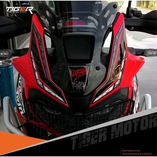 Motorcycle Front Fairing Protection Decals 3D Resin Case for Honda Africa Twin 2016-2019