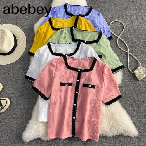 Women Strap Blouse Slash Neck Puff Sleeve Elastic Ruched Short Tops Summer Sexy Boho Beach Blouses