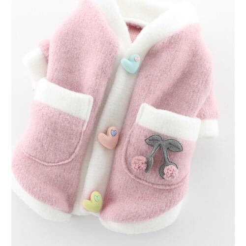 Winter Pet Costume Dog Clothes Cute Cat Puppy Coat Jacket Cardigan Yorkshire Terrier Pomeranian Maltese Poodle Bichon Clothing