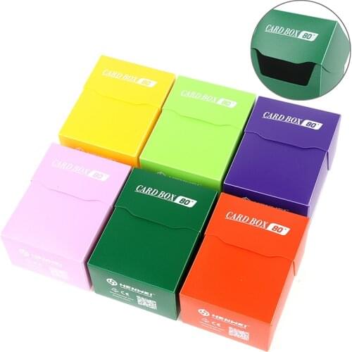 1pc Portable 80 CARDS Deck Box Classic Color Board Games TCG Cards Deck Case