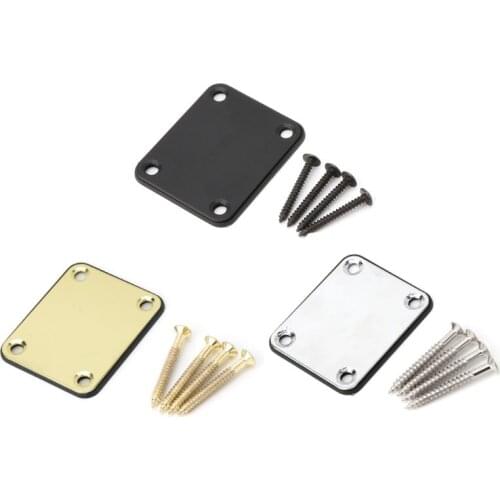 2021 Top Electric Guitar Neck Plate Fix Tele Guitar Neck Joint Board 4 Screws