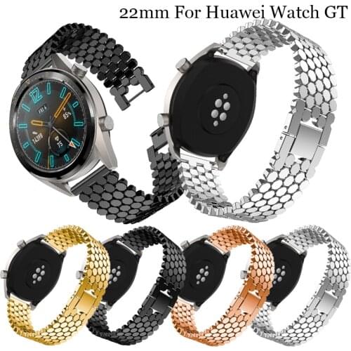 22mm strap Stainless Steel wirstband For HUAWEI WATCH GT 2 46mm Quick Release For Samsung Gear S3 Watchband Wristband