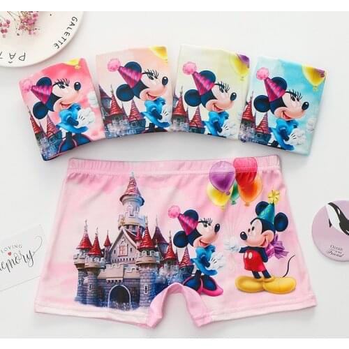 5pcs Disney Cartoon Underpants Minnie Cotton Kids Underwear Cotton Pants Girl Underwear Children Shorts Girl Baby Panties