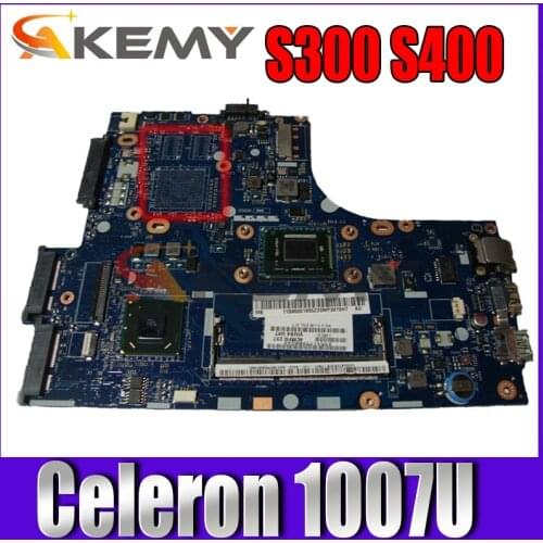 Akemy VIUS3 VIUS4 LA-8951P For lenovo Ideapad S300 S400 laptop motherboard SLJ8C SR109 Celeron 1007U