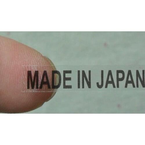 Free shipping 6X28mm the transparent label MADE IN JAPAN stickers
