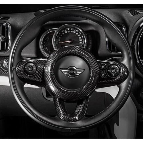 Carbon Fiber ABS Steering Wheel Airbag Cover Decoration Sticker Car Interior Accessories for MINI COOPERS F54 F55 F56 F57 F60
