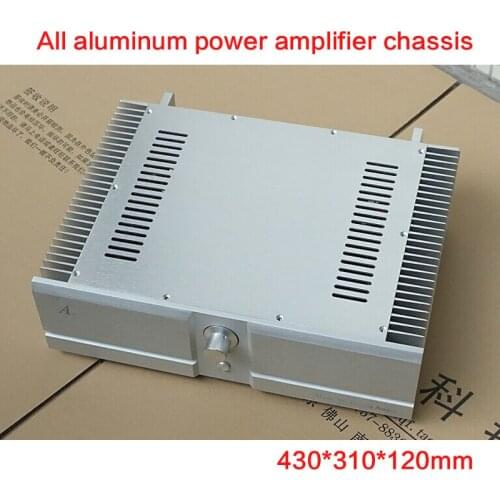 DIY All-aluminum Power Amplifier Chassis BZ4312A2 with Radiator Case Amplifier Enclosure Audio Shell 430*310*120mm