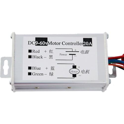 9V-60V 400W Electronic Reversible DC Motor Speed Control PWM Controller