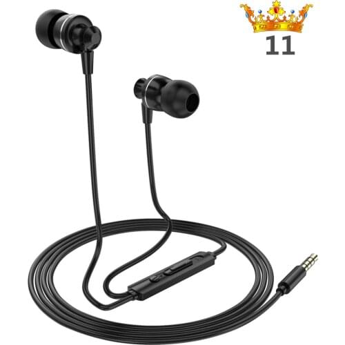 Brand T11 In-ear Headphones Bass Stereo Earphone with sport earphone adjust volume Microphone for iPhone /Xiaomi Huawei Phone