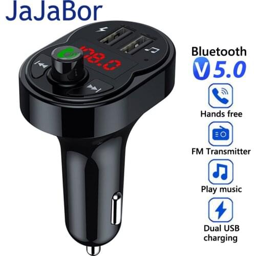 JaJaBor FM Transmitter Audio Receiver Car MP3 Player USB Car Charger Bluetooth-compatible 5.0 Handsfree Car Kit Car Accessories