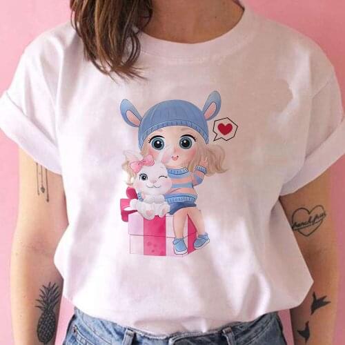 Pinterest Graphic Tees Women Tops Modern Harajcku Fashion Woman Cartoon Summer Beautiful O-Neck Clothes Exquisite Camiset