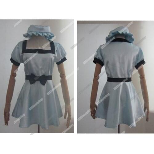 Steins Gate Mayuri Shiina Cosplay Costume blue dress+hat 11