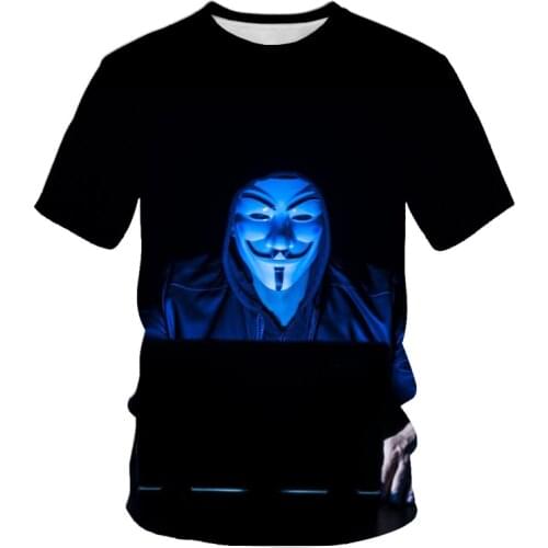 2021 summer fashion new midnight 3D printed pattern mens short-sleeved T-shirt fashion casual clothing