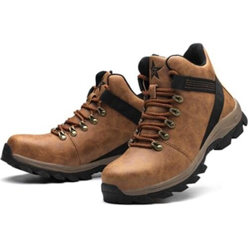 Male Winter Shoes Work Safety Boots Fashion Safety Shoes Men Puncture-Proof Boots Men Steel Toe Shoes Work Boots Indestructible