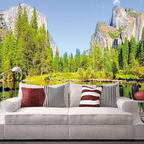 3D New Mountain Sunshine Landscape Paintings and Customizable Mural for People to Enjoy Background Murals in Living Room Bedroom
