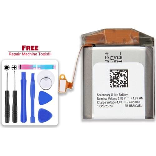 Original Kikiss EB-BR800ABU 472mAh Battery For Samsung Gear S4 S 4 46mm SM-R800 SM-R810 SM-R805 R800 R805 R810 Bateria