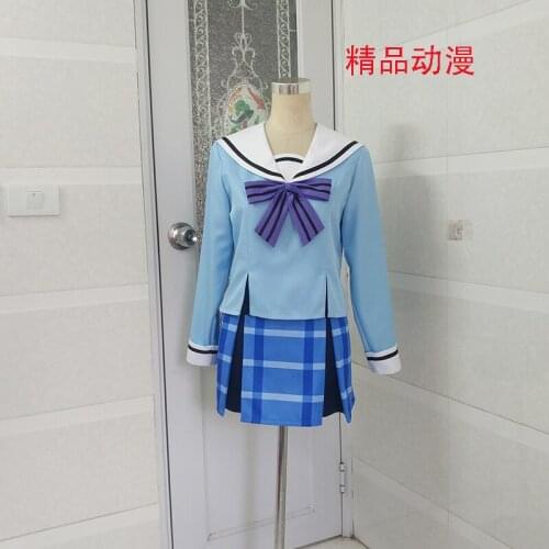 Happy Sugar Life Shio Kobe Blue Sailor Uniform Cosplay Costume E001
