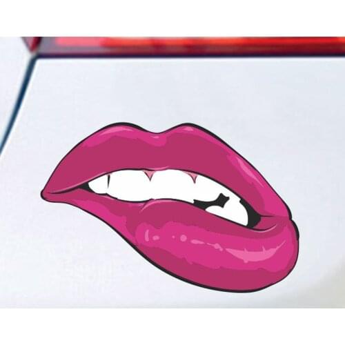 Sexy Lip Bite Sticker Vinyl Decal - Macbook Sticker Laptop car truck Sticker Hot girl Chick Babe Girl Retro Novelty JDM Sticker