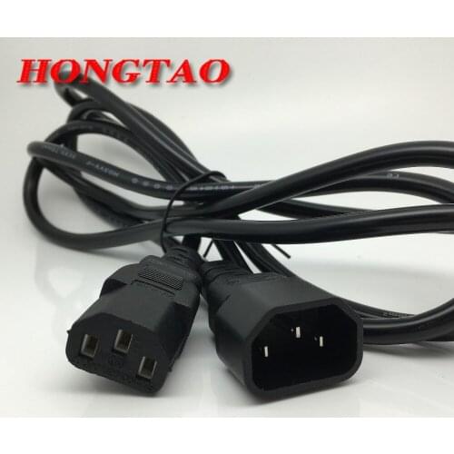 NEW Power Mains Male to Female C13 to C14 CPU PDU Extension Cable COMPUTER CABLE power cord extension cable 1.8m 6FT 180cm AQJG