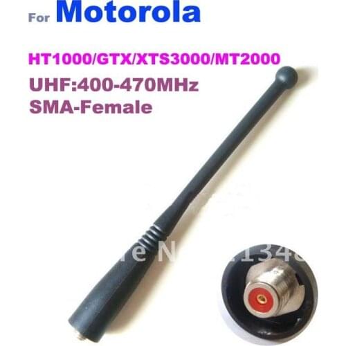 UHF:400-470MHz SMA-Female 13.5CM Antenna for Motorola HT1000/GTX/XTS3000/NT2000 Portable Radio