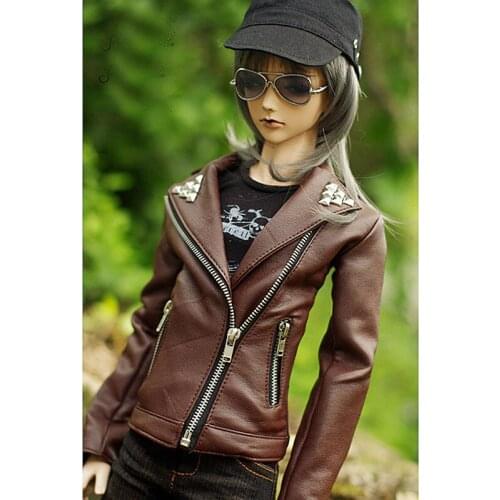 [wamami] 770# Brown Leather Jacket Coat Outfit SD DZ 1/3 BJD Dollfie