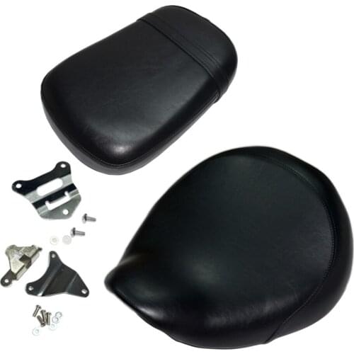 Motorcycle Front Driver Seat Pillion Pad +Rear Pillion Passenger Seat For Honda Shadow VT750 VT750C VT750CD 1998-2003