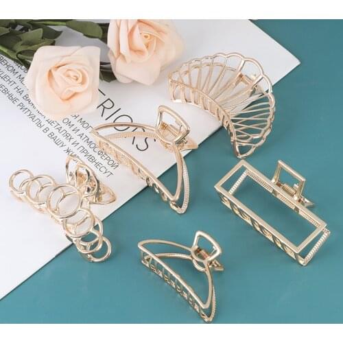 Women Hair Accessories Metal Modern Stylish Large Hair Claw Clips Hairband
