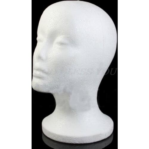 Female Foam Wig Hair Hat Glasses Display Mannequin Manikin Styrofoam Head Model Drop Shipping
