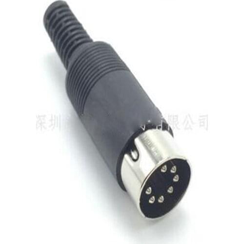 10PCS/Lot PS2 MD 7Pin 7P S Terminal Male jack/plug connector PS2-7P for Mouse/Keyboard