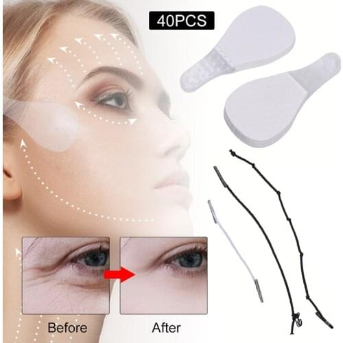 40 Pcs Face Lifting Sticker Invisible Breathable Face Lifting Patches Adhesive V-Shape Face Chin Lift Tape