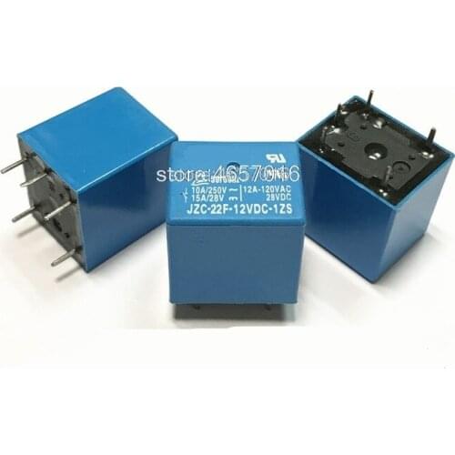 5pcs/lot New and original Power Relays JZC-22F 12VDC DC12V