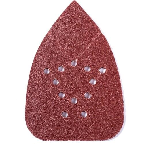 50PCS Mouse Sanding Pads 12 Holes Hook and Loop Detail Sander Sandpaper 80 Grit