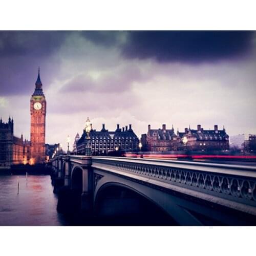 Diamond painting landscape full square bridge 5D diamond embroidery city picture rhinestone cross stitch home wall decoration