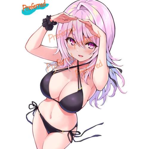 Anime Girl Camper Accessories Bunny Girl Darling Sexy Girl Naked Woman Sticker Laptop Helmet Trunk Vinyl Car Sticker Die-Cut