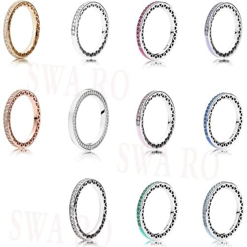 ChAMSS New Classic High-quality S925 Shiny Droplets, Heart-shaped, Rose Signature Ring, Exquisite Jewelry For Womens Gifts