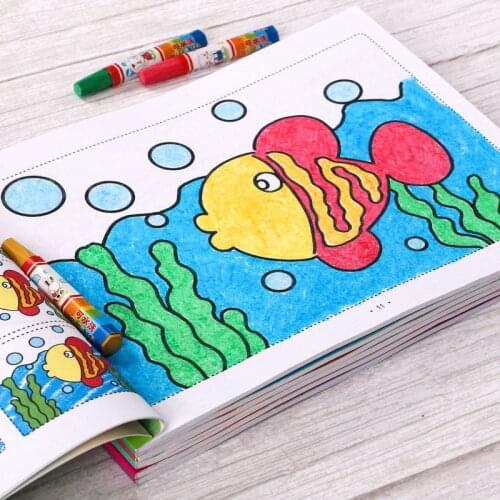 Kindergarten 6PCS/Set Enlightenment Graffiti Colouring Book Children Cartoons Graph Color Books 6 Types Coloring Book Wholesale