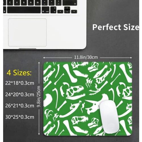 Dinosaur Bones ( Green ) Mouse Pad DIY Print Cushion Dinosaurs Trex Tyrannosaurus Rex Velociraptor Raptor
