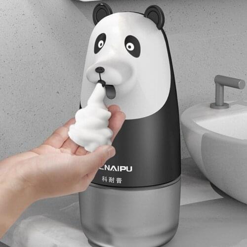 Cute Panda Liquid Soap Dispenser USB Charging Infrared Induction Sensor Hand Washer Hand Sanitizer Kitchen Bathroom Accessories