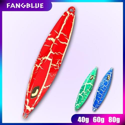 Metal Jig Fishing lures 40g 60g 80g Luminous Jig Bait Lure Shore Cast Decoys Artificial Lures For Bass Trout Fishing Accessories