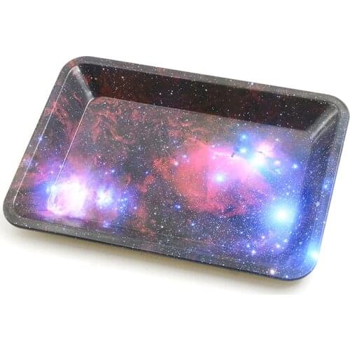 Storage Plate Discs Metal Tobacco Rolling Tray For Smoke Bob Marley Weed Herb Grinder Cigarette Container Tray 18cm*12.5cm