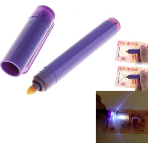 Mini Portable Combo Magical Lottery Pen with Checking Special LED Water Multi-functional Banknot for Checking Fake Money