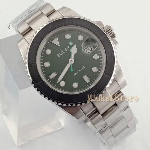 40mm Montre Sport Relogio Masculino Luminous bracelet Automatic Marque Luxe Hommes Date Horloge Mechanical Stainless Hommes