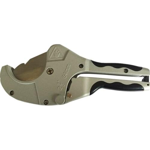 Plastic pipe cutter aluminum alloy body stailess steel blade scissors max cut 64mm with ratchet gear easy for PVC PU PP-P PE